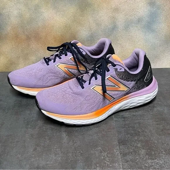 New Balance Fresh Foam 680 V7 Purple/Black/Orange Women's Running Shoes Size 11B - Picture 2 of 16